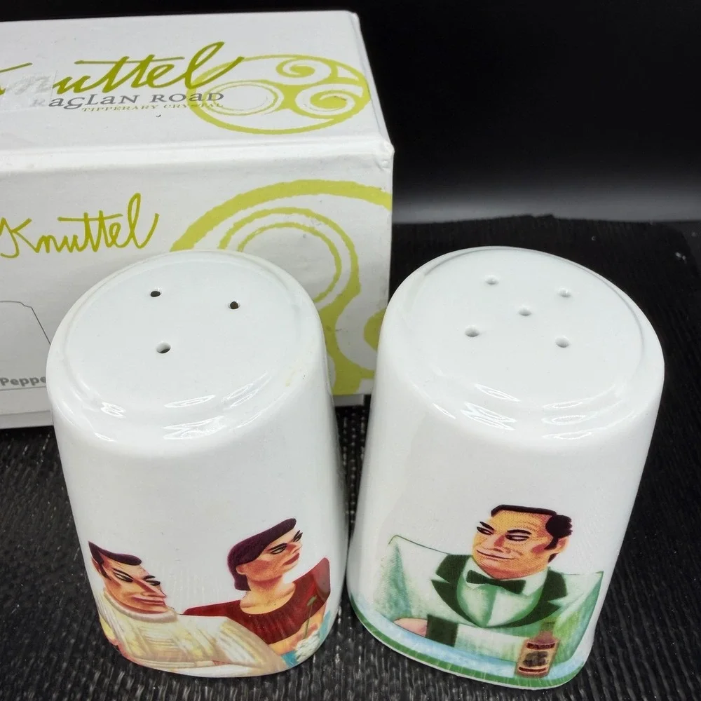 Graham Knuttel Raglan Road Salt and Pepper‎ Set Howya Head Tipperary Crystal